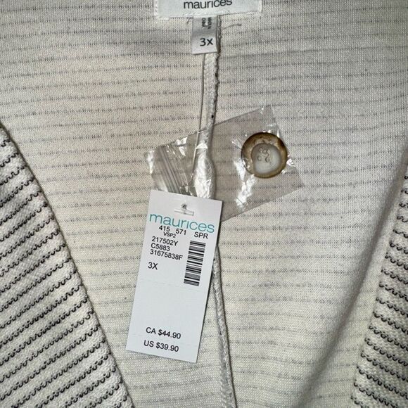 Maurice’s Blazer Jacket NWT Cream Textured – Size 3X - Picture 4 of 16